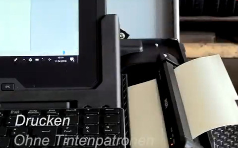 BORMANN mobile workplace with integrated printer